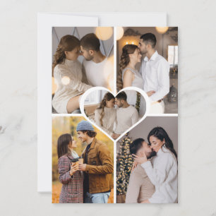 Cartes Pour Fêtes Annuelles Concevez Votre Propre Collage de 5 Photos