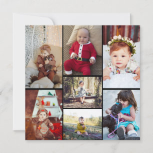 Cartes Pour Fêtes Annuelles Concevez Votre Propre Collage de 7 Photos