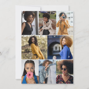 Cartes Pour Fêtes Annuelles Concevez votre propre collage de 8 photos