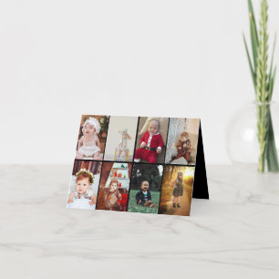 Cartes Pour Fêtes Annuelles Concevez votre propre collage de 8 photos