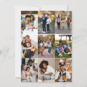 Cartes Pour Fêtes Annuelles Concevez votre propre collage de 9 photos