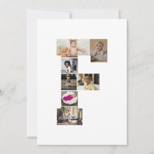 Cartes Pour Fêtes Annuelles Concevez votre propre collage de photos de lettre