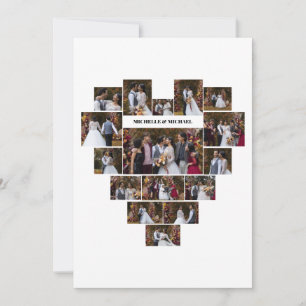 Cartes Pour Fêtes Annuelles Concevez Votre Propre Collage De Photos En Forme D