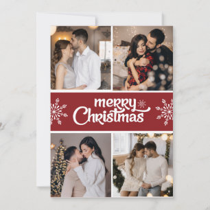 Cartes Pour Fêtes Annuelles Concevez votre propre collection de 4 photos Noël