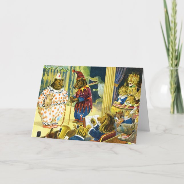 Cartes Pour Fêtes Annuelles Concours de Noël en Terre Animale (Devant)