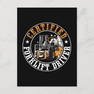 Cartes Pour Fêtes Annuelles Conducteur de chariots élévateurs certifiés
