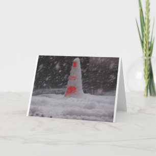 Cartes Pour Fêtes Annuelles Cône de la circulation de Noël