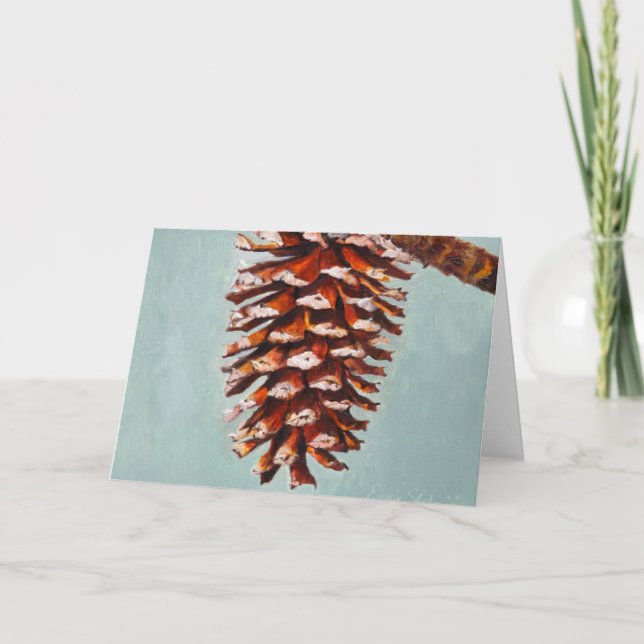 Cartes Pour Fêtes Annuelles Cône de pin (Devant)