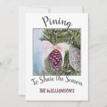 Cône de pin et ruban avec photo