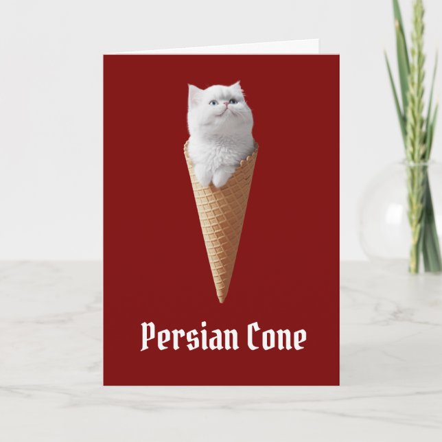 Cartes Pour Fêtes Annuelles Cône perse blanc (Devant)