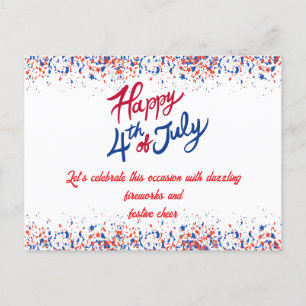 Cartes Pour Fêtes Annuelles Confetti 4 juillet patriotique