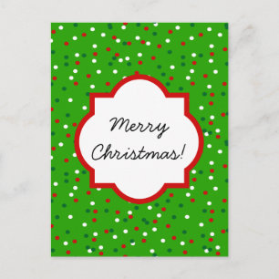Cartes Pour Fêtes Annuelles Confetti de Noël ・ Arbre de Noël arrosé