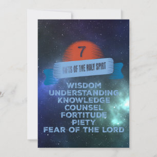 Cartes Pour Fêtes Annuelles Confirmation 7 Dons de l'Esprit Saint