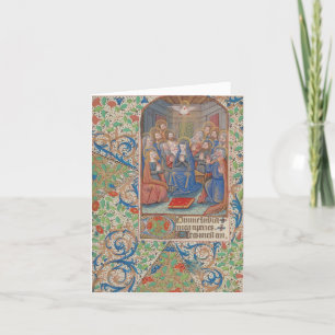 Cartes Pour Fêtes Annuelles Confirmation de la Pentecôte Manuscrit médiéval