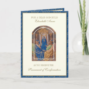 Cartes Pour Fêtes Annuelles Confirmation du sacrement Saint-Esprit Godchild