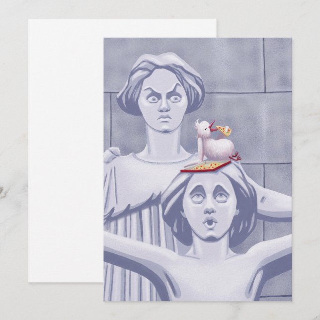 Cartes Pour Fêtes Annuelles Conflit de New York (Devant / Derrière)