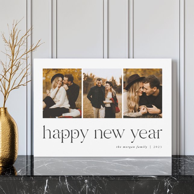 Cartes Pour Fêtes Annuelles Connexion | 3 Photo Nouvel An (Créateur téléchargé)