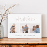 Cartes Pour Fêtes Annuelles Connexion démarrée | Hanoukka Photo Collage<br><div class="desc">Envoyez vos salutations Hanoukka à vos amis et votre famille dans le style chic avec nos élégants cartes photos. Conçu pour accueillir trois de vos photos carrés préférées disposées côte à côte dans un format de collage, la carte comprend votre salutation personnalisée (avec "joyous Hanoukka") et le(s) nom(s) de famille...</div>