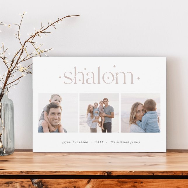 Cartes Pour Fêtes Annuelles Connexion démarrée | Hanoukka Photo Collage (Créateur téléchargé)