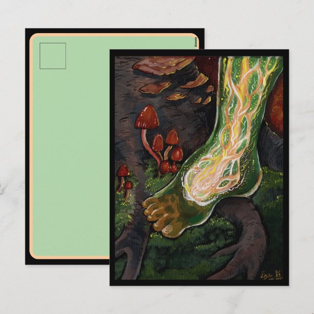 Cartes Pour Fêtes Annuelles Connexion forêt~Racines (Devant / Derrière)