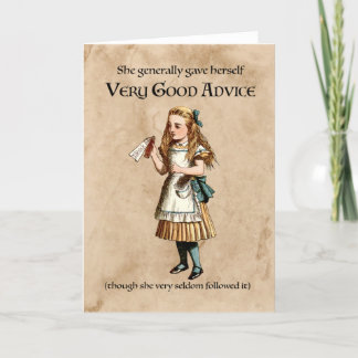 Cartes Pour Fêtes Annuelles Conseil d'Alice au pays des merveilles