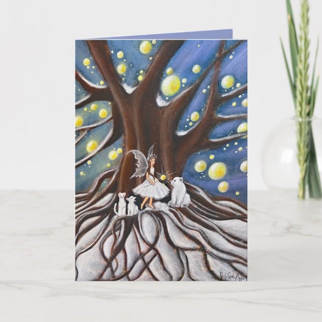 Cartes Pour Fêtes Annuelles Conseil d'hiver de l'art lunaire (Devant)