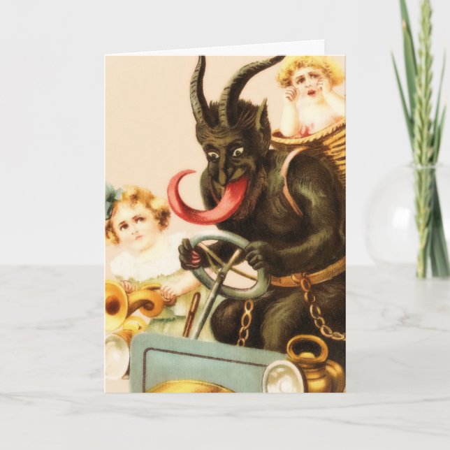 Cartes Pour Fêtes Annuelles Conservation de Krampus (Devant)
