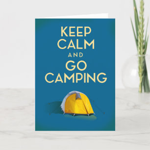 Cartes Pour Fêtes Annuelles Conserver le calme et aller Camping imprimer vinta