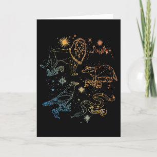 Cartes Pour Fêtes Annuelles Constellations des Maisons HOGWARTS™ Arc-en-ciel
