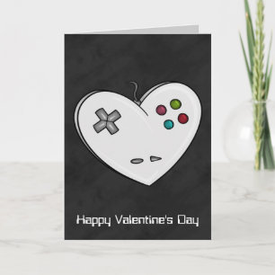 Cartes Pour Fêtes Annuelles Contrôleur Heart Gamer Valentine
