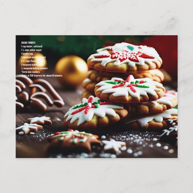 Cartes Pour Fêtes Annuelles Cookie (Devant)