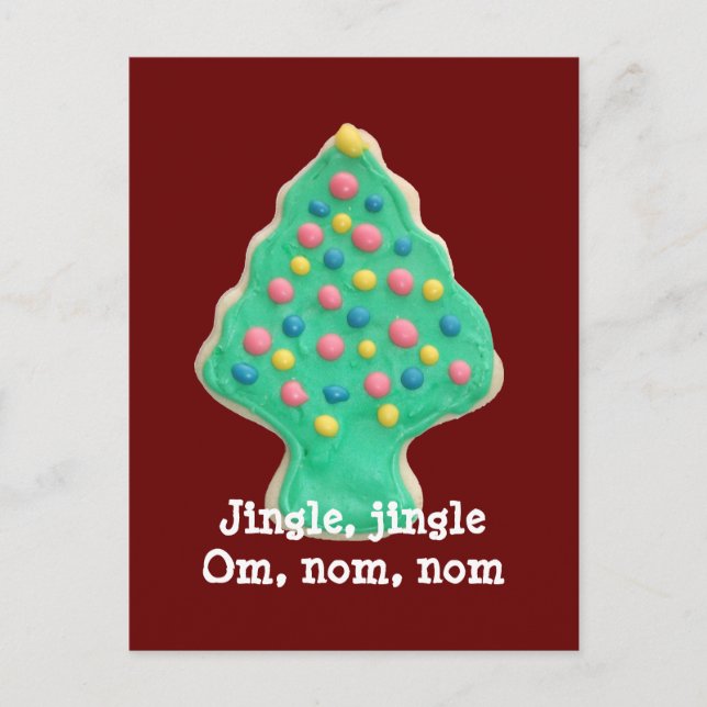Cartes Pour Fêtes Annuelles Cookie d'arbre de Noël (Devant)