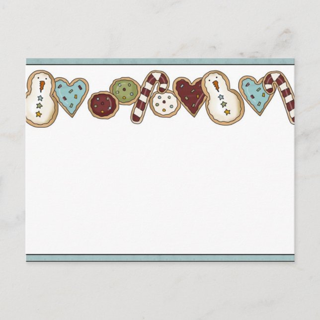 Cartes Pour Fêtes Annuelles Cookie de Noël (Devant)
