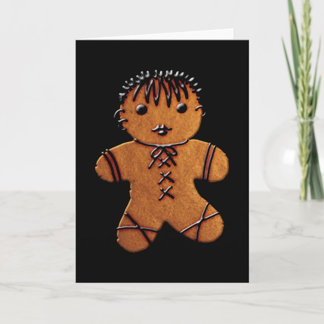 Cartes Pour Fêtes Annuelles Cookie de pain d'épices gothique (Devant)