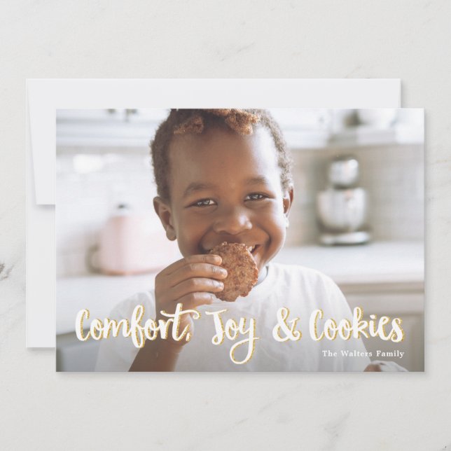 Cartes Pour Fêtes Annuelles Cookie Joy Christmas Holiday Card (Devant)