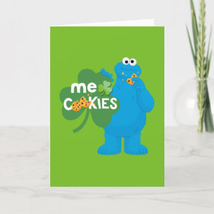 Cartes Pour Fêtes Annuelles Cookie Monster   Amour de trèfle