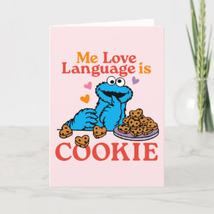Cartes Pour Fêtes Annuelles Cookie Monster Citation de la Saint Valentin