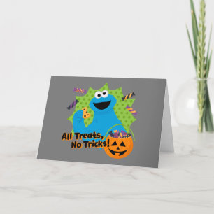 Cartes Pour Fêtes Annuelles Cookie Monster Tous les friandises, pas de blagu