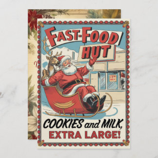 Cartes Pour Fêtes Annuelles Cookies au lait personnalisés drôle vintage