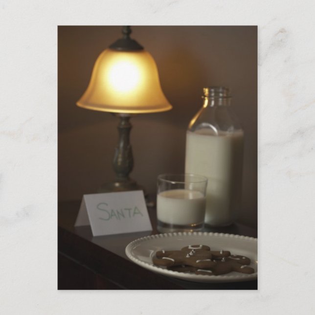 Cartes Pour Fêtes Annuelles Cookies au lait Santa Claus (Devant)