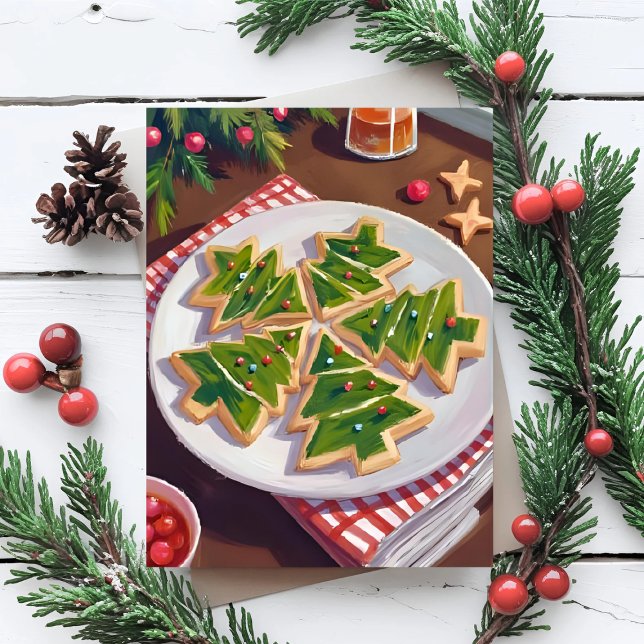 Cartes Pour Fêtes Annuelles Cookies d'arbre de Noël (Créateur téléchargé)