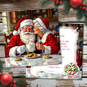 Cartes Pour Fêtes Annuelles Cookies de M. et Mme Claus, chocolat chaud de Noël