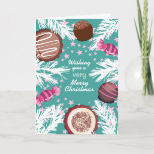 Cartes Pour Fêtes Annuelles Cookies de Noël chocolat chocolat de vacances boul