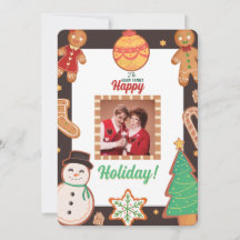Cookies de Noël Photo Holiday Card