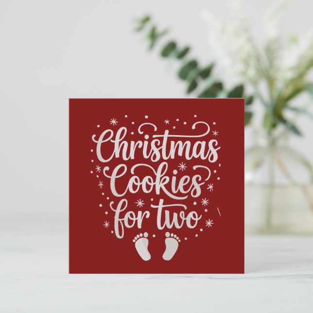 Cartes Pour Fêtes Annuelles Cookies De Noël Pour Deux Fêtes De Grossesse Mater (Debout devant)