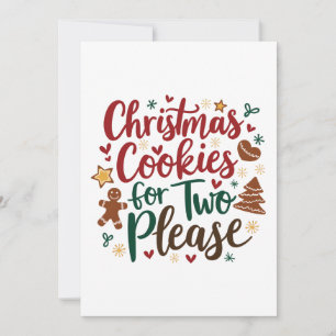 Cartes Pour Fêtes Annuelles Cookies de Noël pour deux s'il vous plaît Grossess