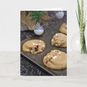 Cartes Pour Fêtes Annuelles Cookies de Noël sur la feuille de cookies