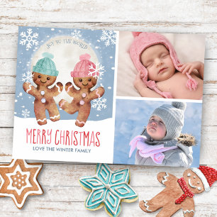 Cartes Pour Fêtes Annuelles Cookies de pain d'épice dansants Joie de Noël