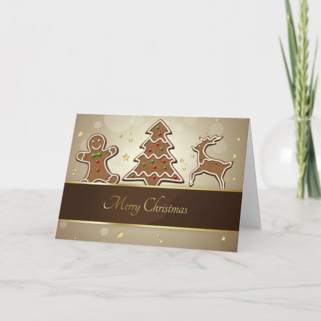Cartes Pour Fêtes Annuelles Cookies de pain d'épices (Devant)