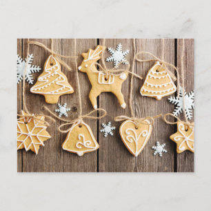 Cartes Pour Fêtes Annuelles cookies de pain d'épices maison de Noël